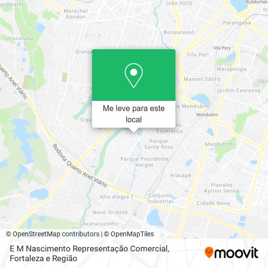 E M Nascimento Representação Comercial mapa