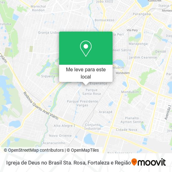 Igreja de Deus no Brasil Sta. Rosa mapa