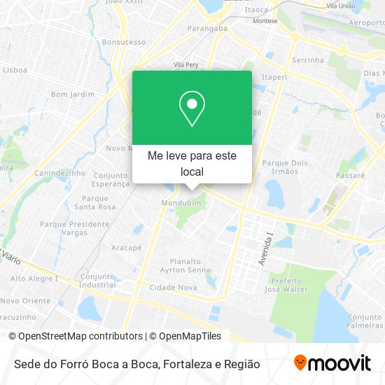 Sede do Forró Boca a Boca mapa