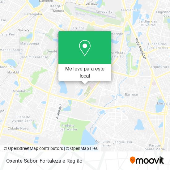 Oxente Sabor mapa