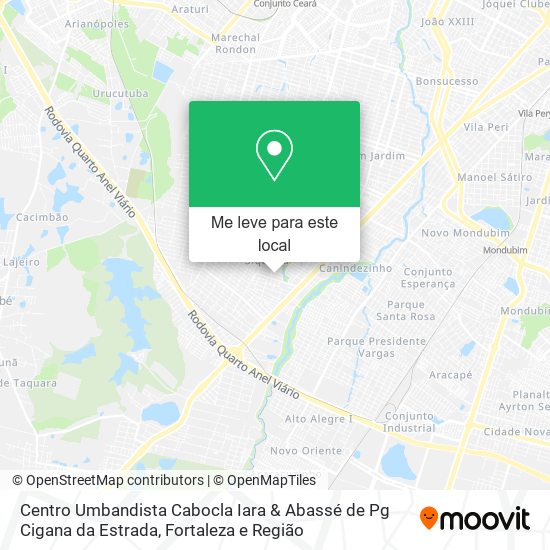 Centro Umbandista Cabocla Iara & Abassé de Pg Cigana da Estrada mapa