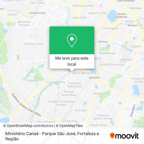 Ministério Canaã - Parque São José mapa