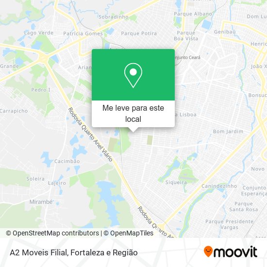 A2 Moveis Filial mapa