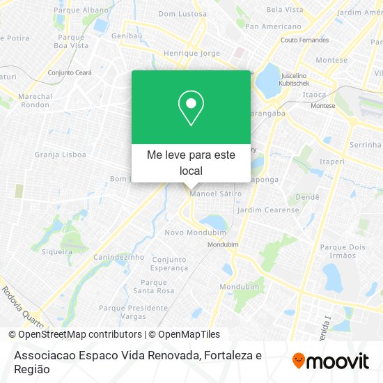 Associacao Espaco Vida Renovada mapa