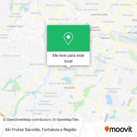 Aki Frutas Sacolão mapa