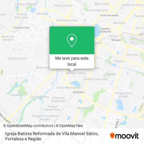 Igreja Batista Reformada de Vila Manoel Sátiro mapa