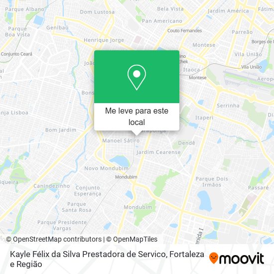 Kayle Félix da Silva Prestadora de Servico mapa