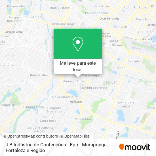 J B Indústria de Confecções - Epp - Maraponga mapa