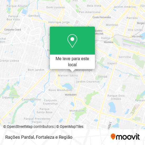 Rações Pardal mapa