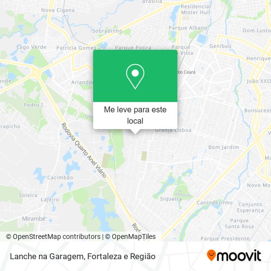 Lanche na Garagem mapa