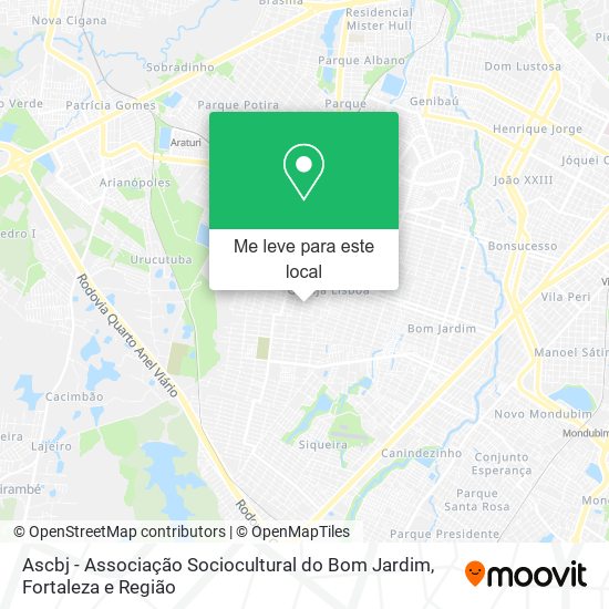 Ascbj - Associação Sociocultural do Bom Jardim mapa