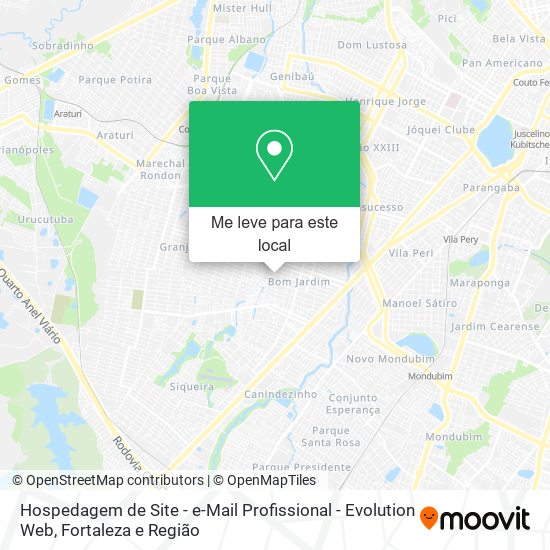 Hospedagem de Site - e-Mail Profissional - Evolution Web mapa