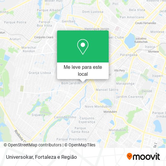 Universokar mapa