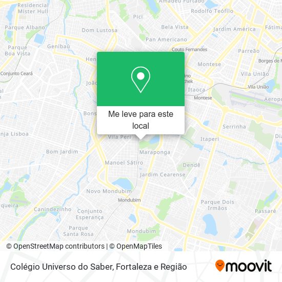 Colégio Universo do Saber mapa