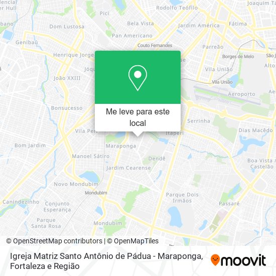Igreja Matriz Santo Antônio de Pádua - Maraponga mapa