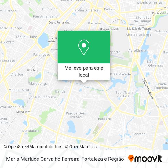 Maria Marluce Carvalho Ferreira mapa