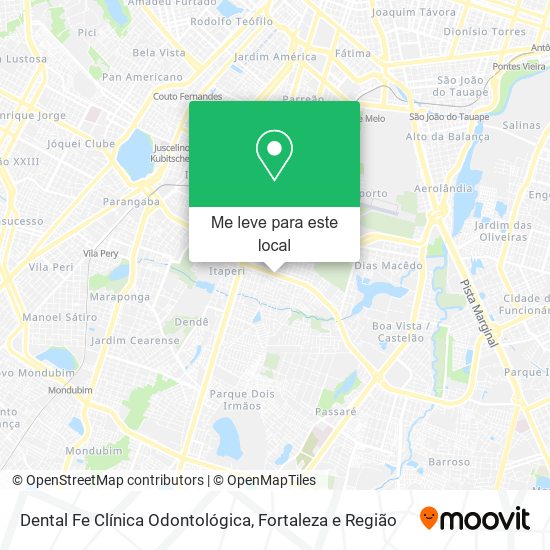 Dental Fe Clínica Odontológica mapa