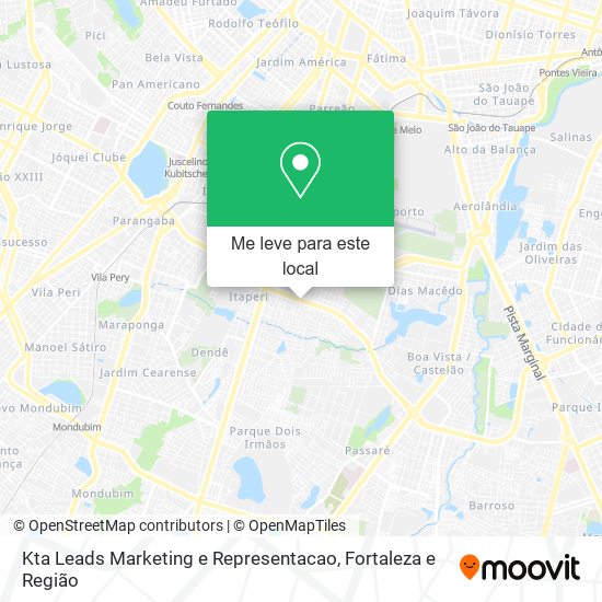 Kta Leads Marketing e Representacao mapa