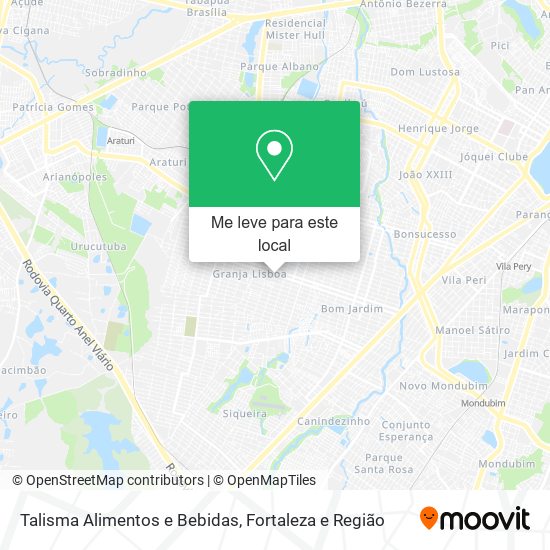 Talisma Alimentos e Bebidas mapa