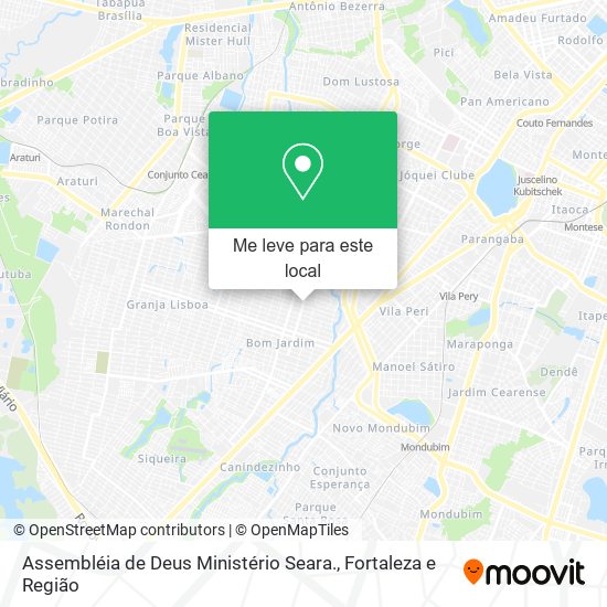 Assembléia de Deus Ministério Seara. mapa
