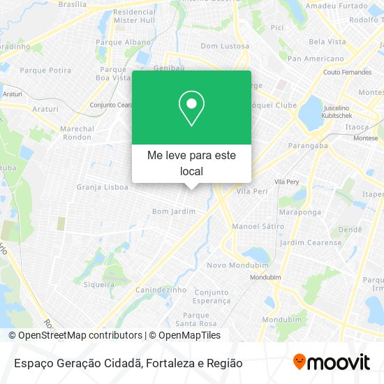 Espaço Geração Cidadã mapa