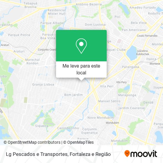 Lg Pescados e Transportes mapa