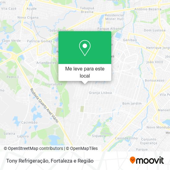 Tony Refrigeração mapa