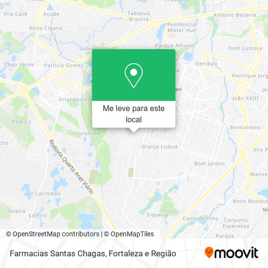 Farmacias Santas Chagas mapa