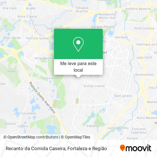 Recanto da Comida Caseira mapa