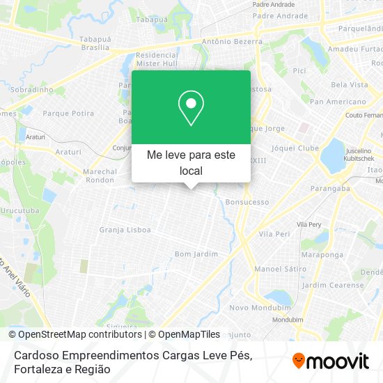 Cardoso Empreendimentos Cargas Leve Pés mapa