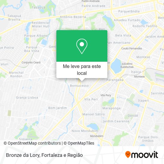 Bronze da Lory mapa