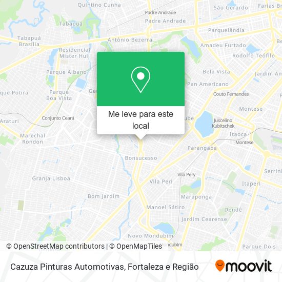 Cazuza Pinturas Automotivas mapa