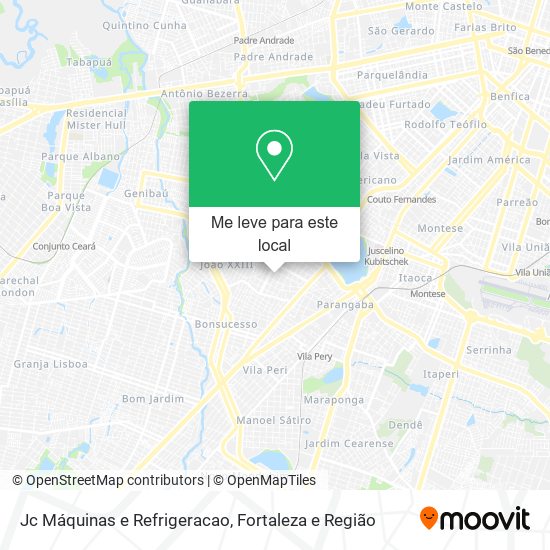 Jc Máquinas e Refrigeracao mapa