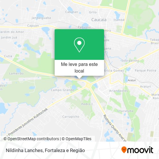 Nildinha Lanches mapa