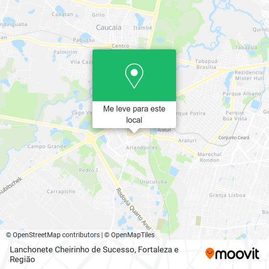 Lanchonete Cheirinho de Sucesso mapa