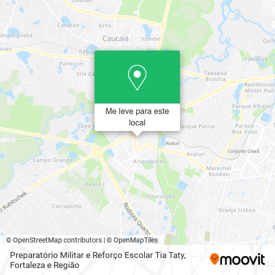 Preparatório Militar e Reforço Escolar Tia Taty mapa