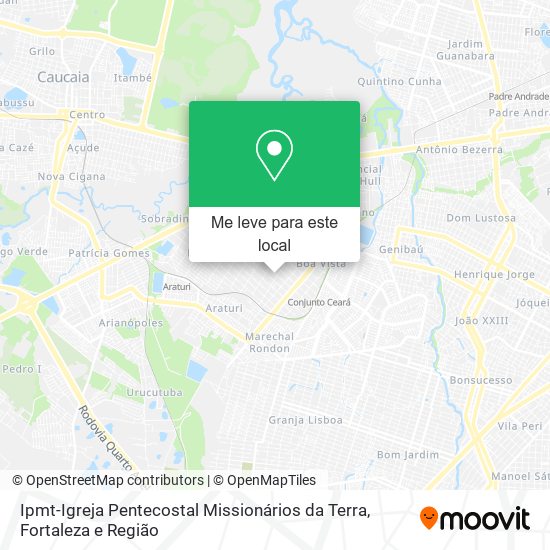 Ipmt-Igreja Pentecostal Missionários da Terra mapa