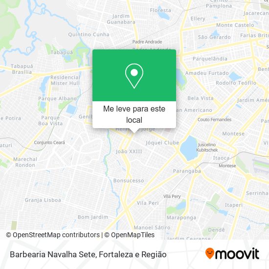 Barbearia Navalha Sete mapa