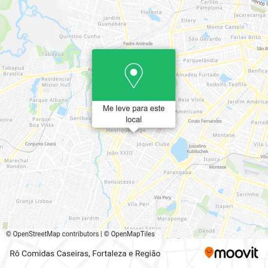 Rô Comidas Caseiras mapa