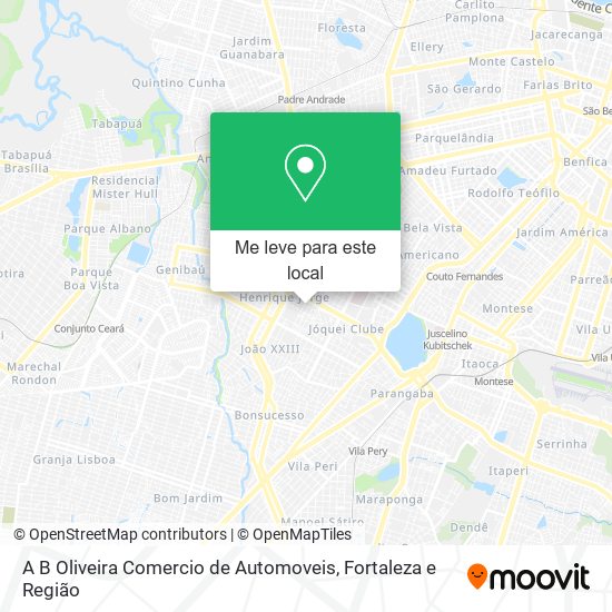 A B Oliveira Comercio de Automoveis mapa