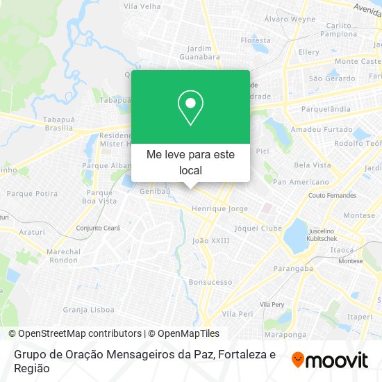 Grupo de Oração Mensageiros da Paz mapa