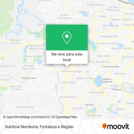 Sublime Nordeste mapa