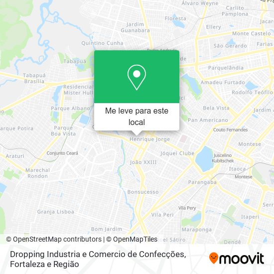 Dropping Industria e Comercio de Confecções mapa