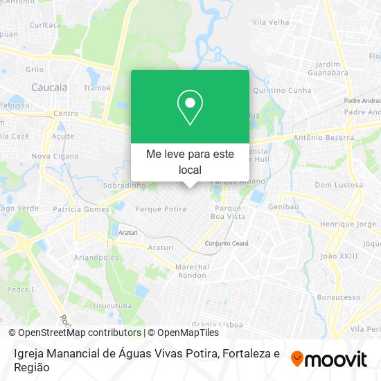 Igreja Manancial de Águas Vivas Potira mapa