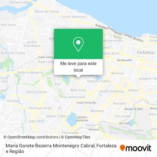 Maria Gorete Bezerra Montenegro Cabral mapa