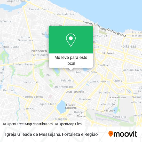 Igreja Gileade de Messejana mapa