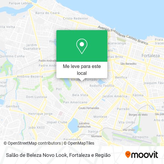 Salão de Beleza Novo Look mapa
