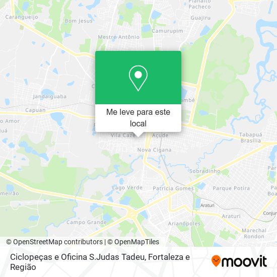 Ciclopeças e Oficina S.Judas Tadeu mapa