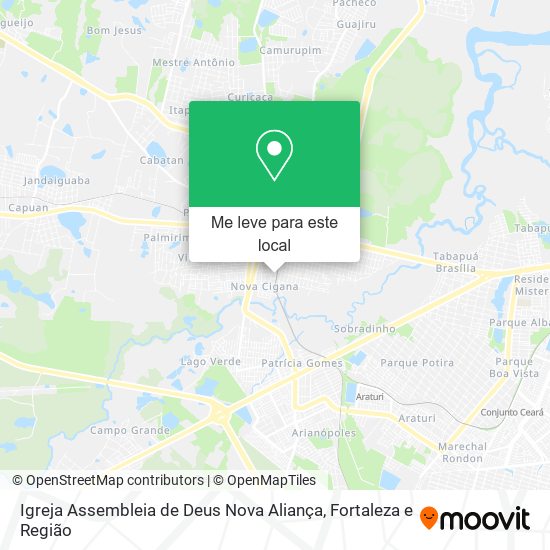 Igreja Assembleia de Deus Nova Aliança mapa