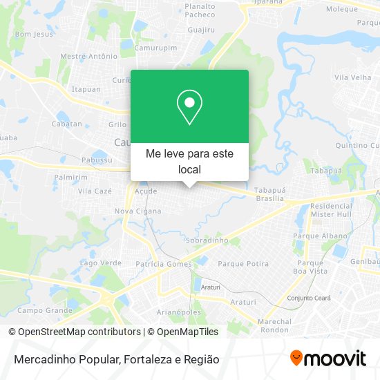 Mercadinho Popular mapa